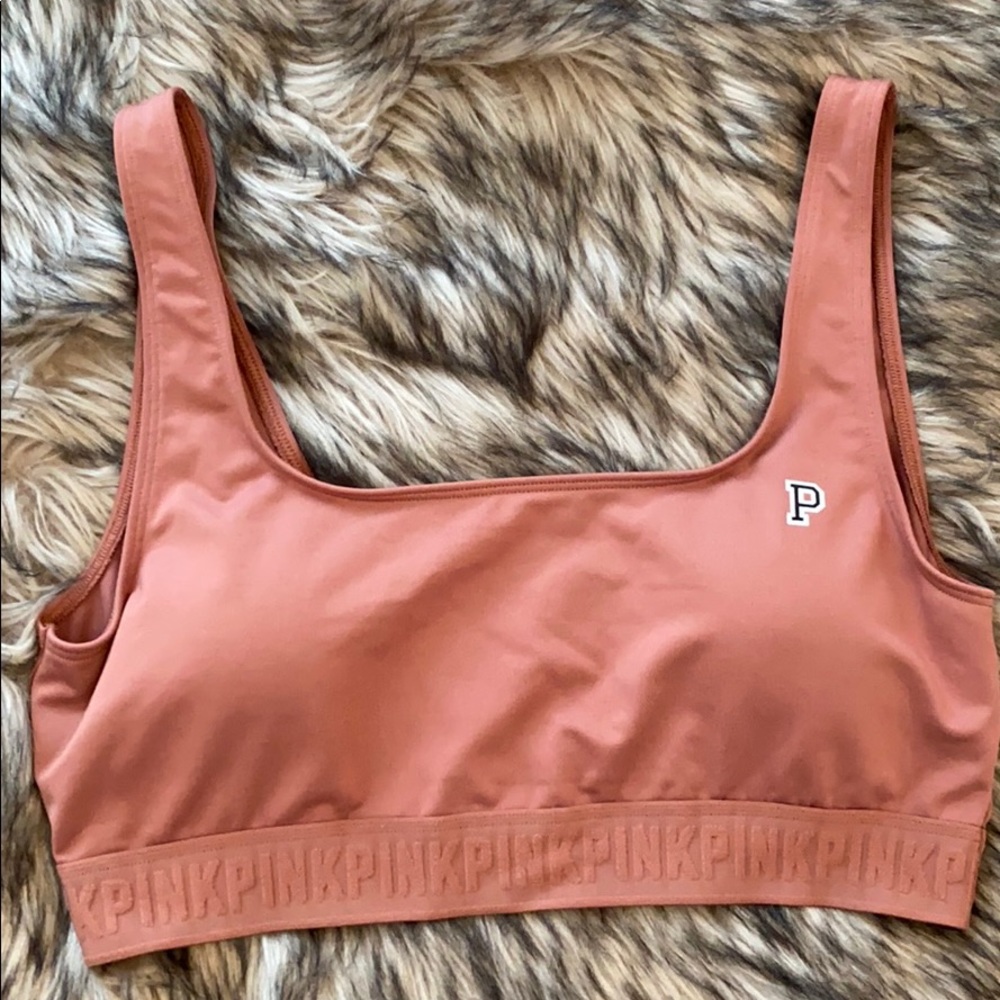 Pink sports bra